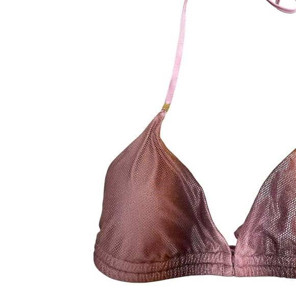 PQ Swim Violet Haze Mesh Glimmering Bikini Top Size D NWT - Picture 3 of 5